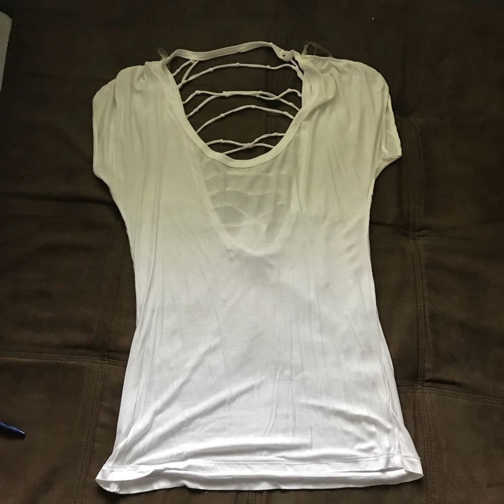 Charlotte Russe White open back shirt